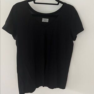 Athleta Black Short Sleeve V neck Tee